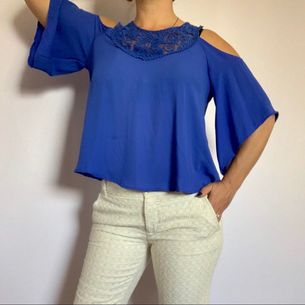 Cold shoulder blouse